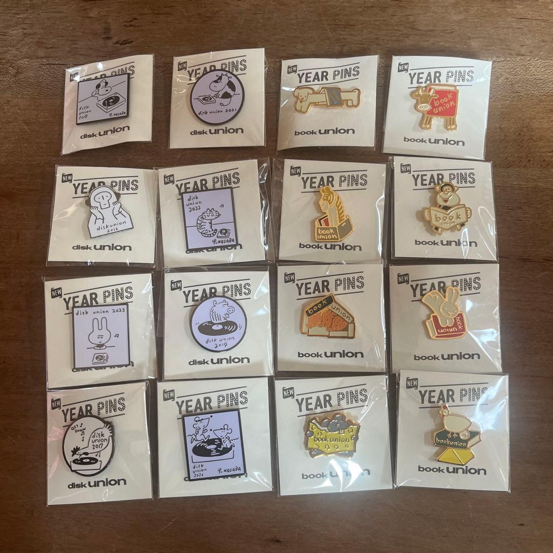 ディスクユニオン　16個 disk union YEAR PINS ピンバッチ