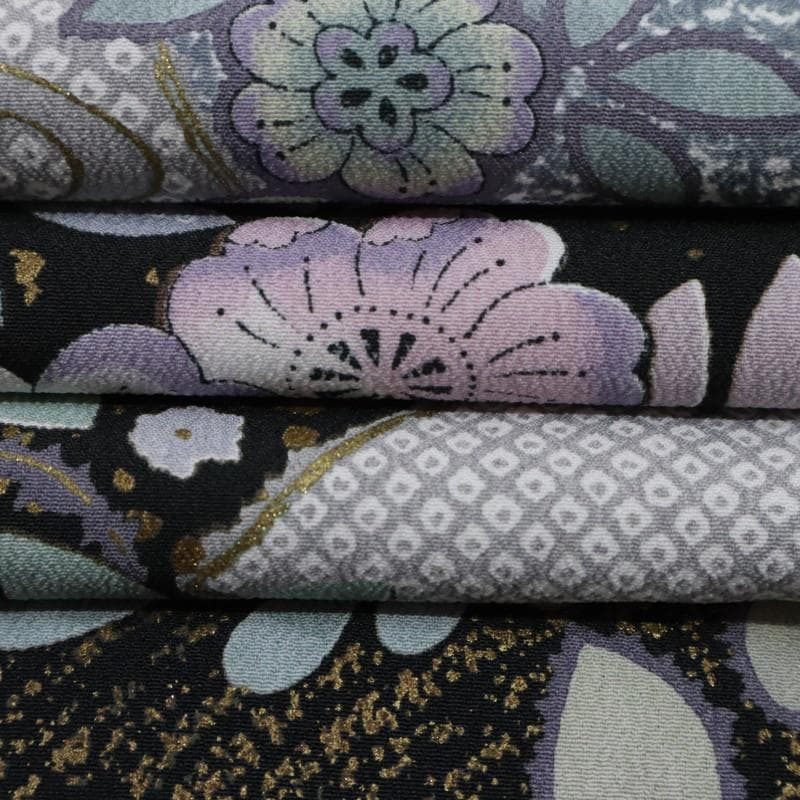 えぐっち　洗える♪訪問着＊胴抜き 着物 たたき染め 辻が花柄 12HH8