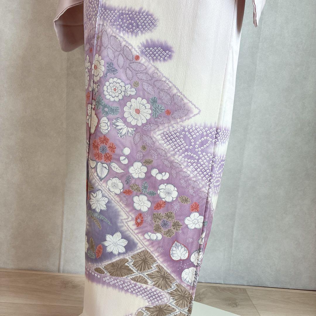 訪問着　フルセット　着物　辻ヶ花　スモールサイズ　Sサイズ　正絹　淡彩の華　G3