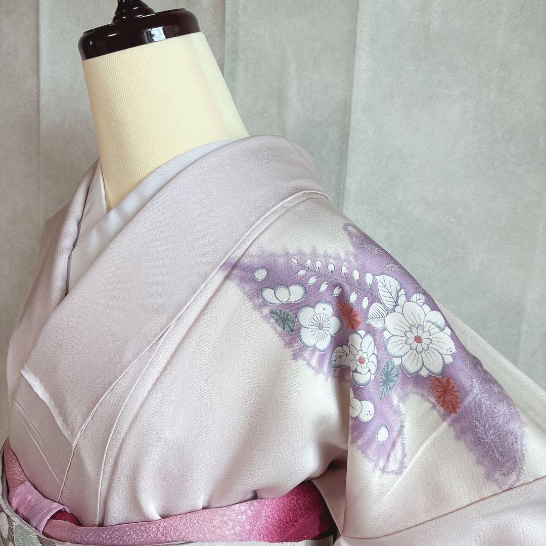 訪問着　フルセット　着物　辻ヶ花　スモールサイズ　Sサイズ　正絹　淡彩の華　G3