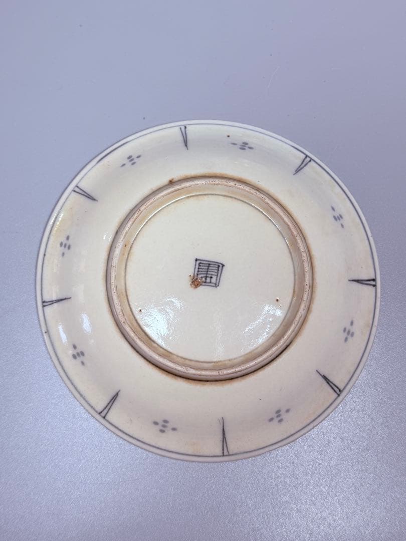 幕末明治期　染付竹林賢人図皿　五枚　肥前有田　直径17.2㎝　古器を楽しむ