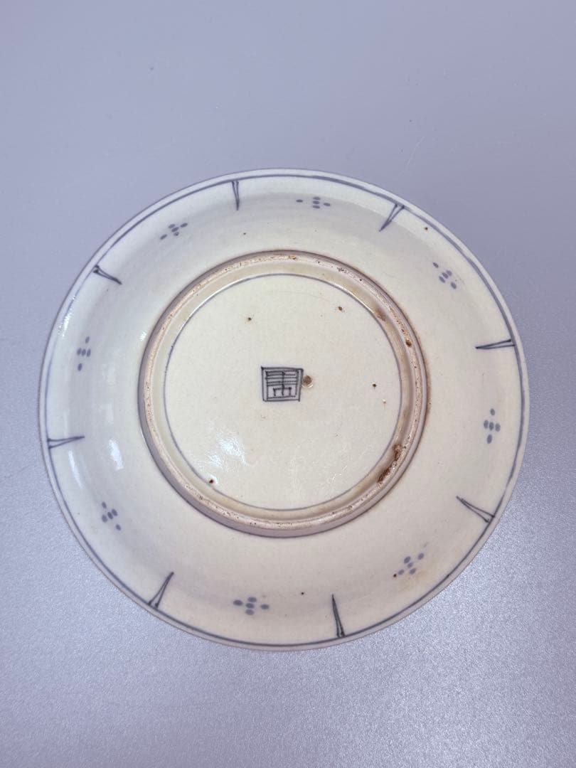幕末明治期　染付竹林賢人図皿　五枚　肥前有田　直径17.2㎝　古器を楽しむ