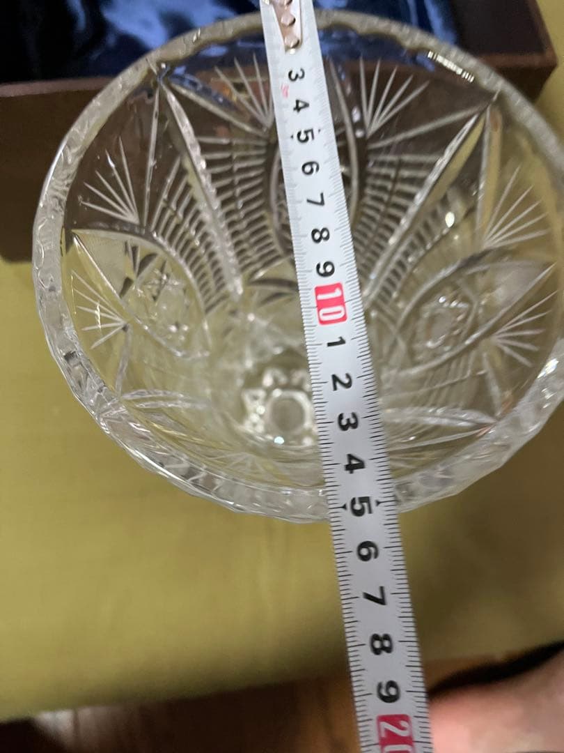 ボヘミアクリスタルガラス フラワーベース 高さ約25cm 値下げしました
