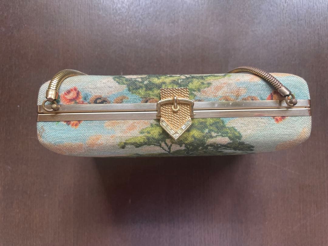 アンティーク　ヴィンテージ　Volupte 花柄クラッチバッグ　USA