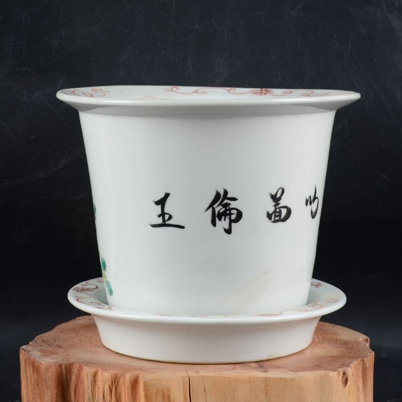 パステル錦鶏牡丹花鳥紋鉢 花鉢盆栽 小品盆栽鉢 大品盆栽鉢