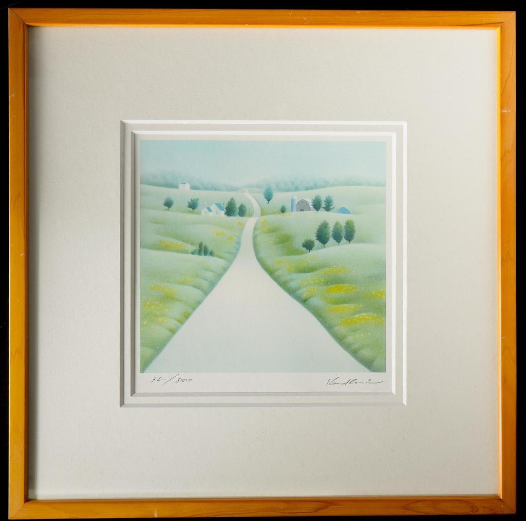 黒井 健 作　リトグラフ 「丘を行く」　手ぶくろをかいに　ころわんシリーズ