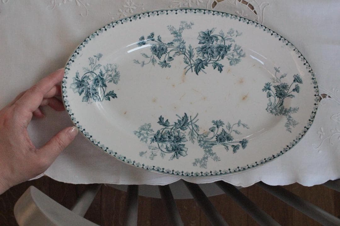 フランスアンティーク/サルグミンヌELVIRE・オーバルプレート