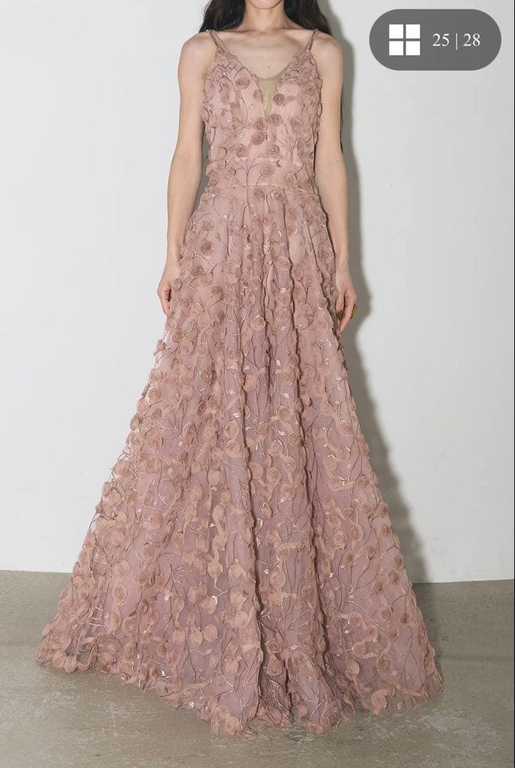 【AUBREY】フラワージャガードドレス ANDREA&Co.