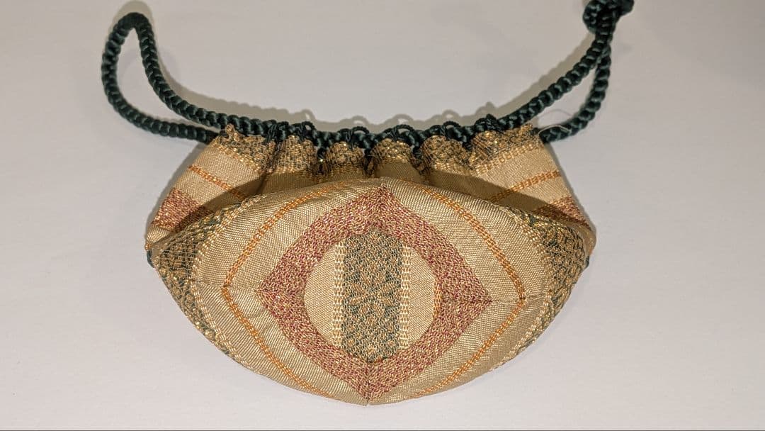 『鬼丸碧山』茶入　仕覆　高取　雪山窯　碧山作　茶道具　共箱　西陣織花文浮織