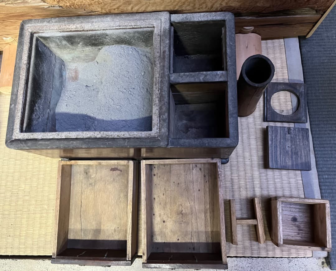 長火鉢、銅燗炉セット