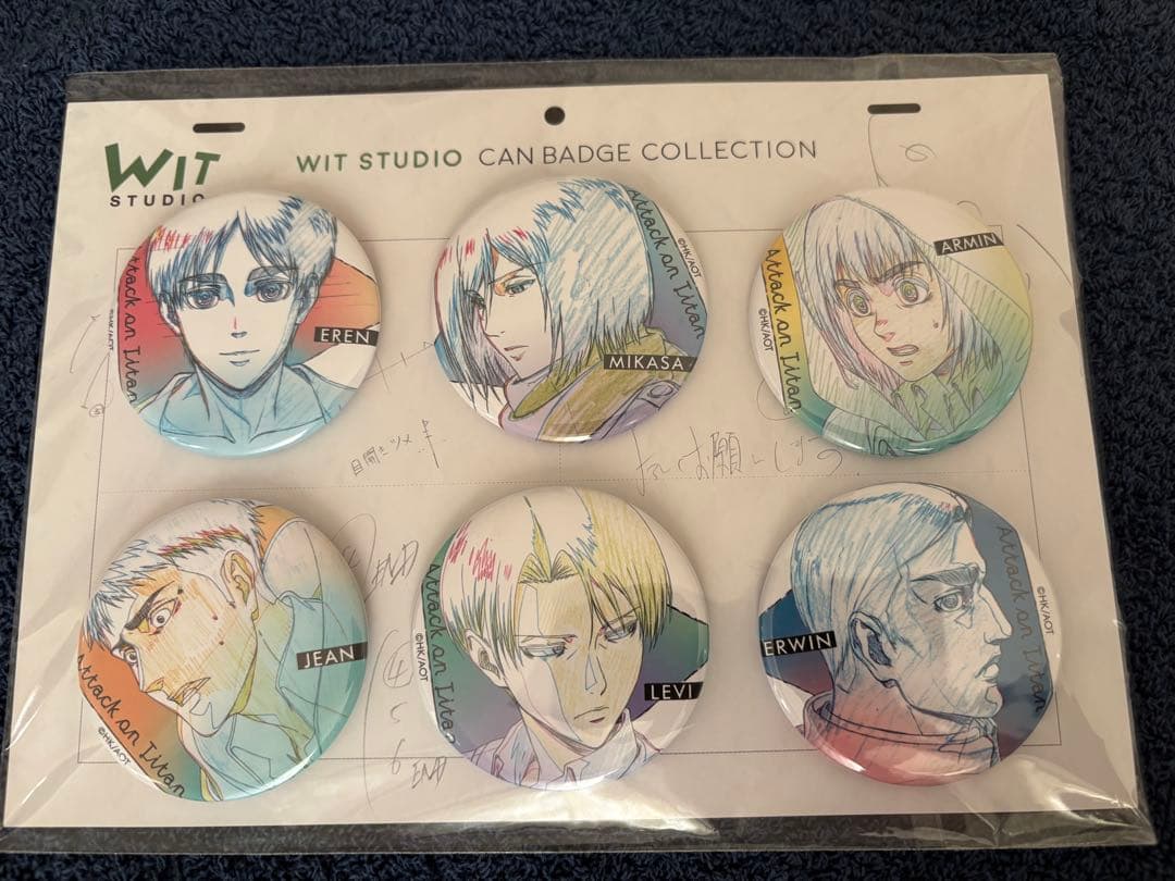 WIT STUDIO 缶バッジ 進撃の巨人 season3 6種セットB