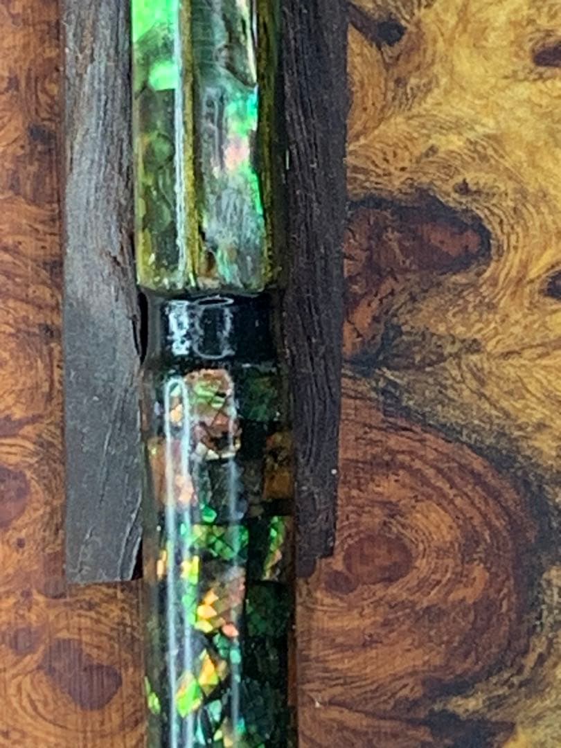 すみれ螺鈿オレンズネロ0.5mm、アワビ三色、メキシコ貝