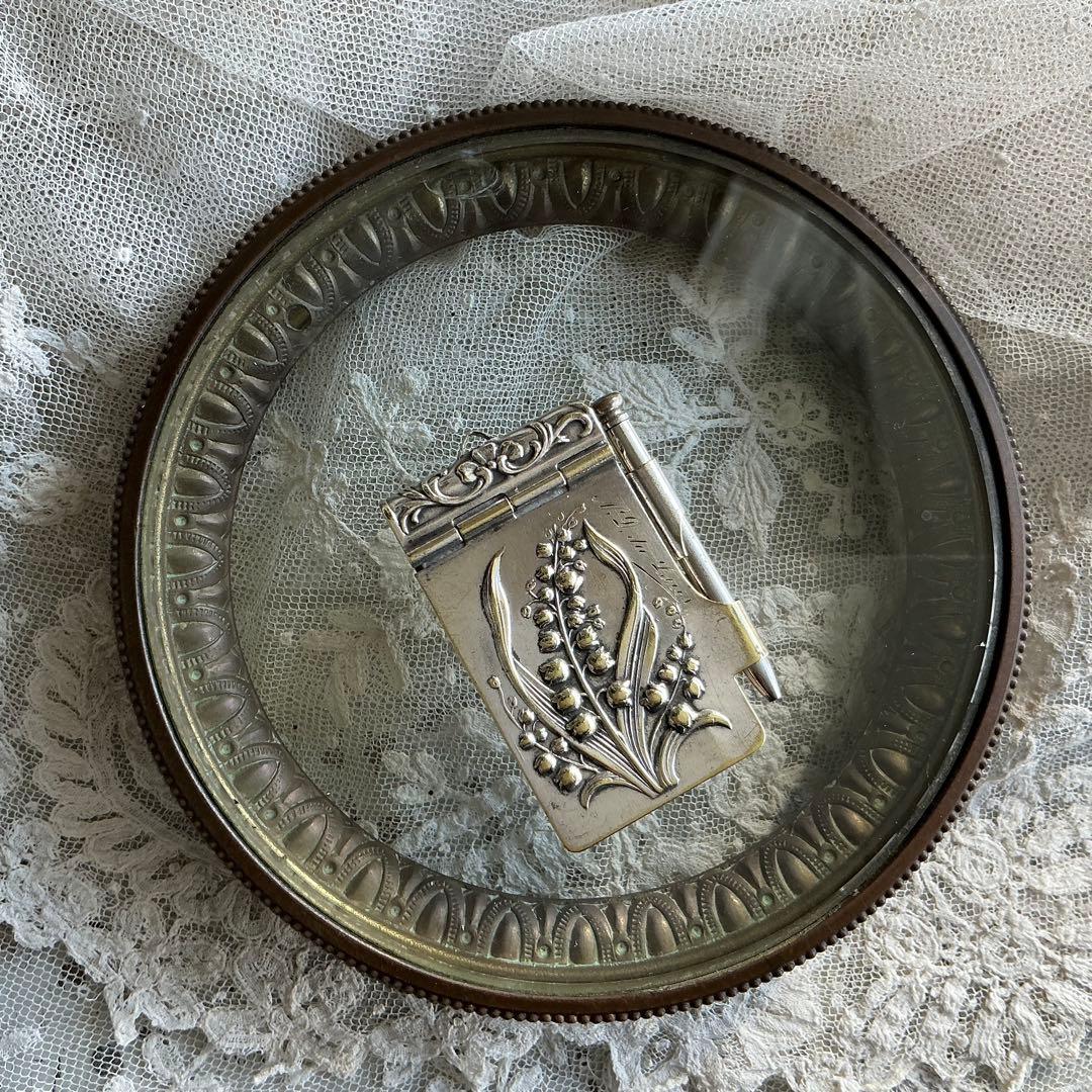 【A】フランスアンティーク　すずらん　カルネドバル　シルバープレート　ペンダント