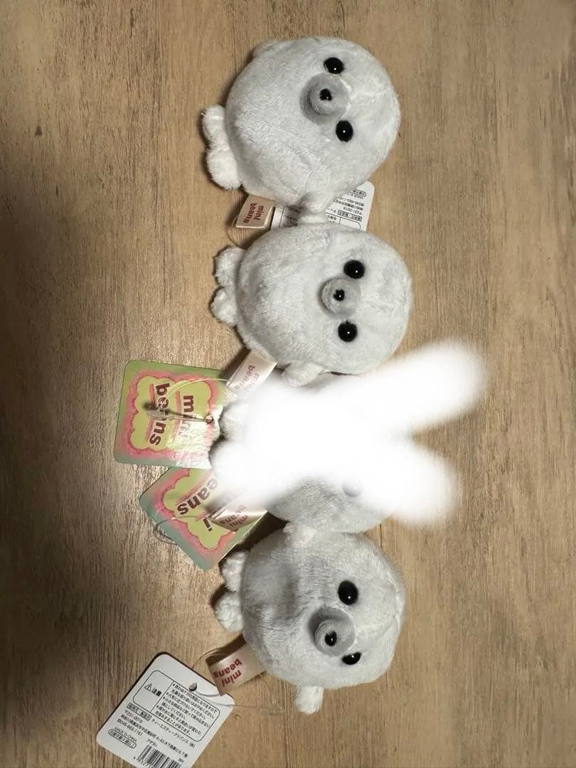 ミニビーンズ　アザラシ・ペンギン・イルカ・セイウチぬいぐるみとサンタ帽子セット