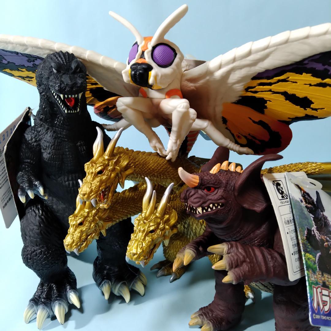 【未使用 タグ付】「Ｇ M K 大怪獣総攻撃」2002 公開当時物 ４体セット