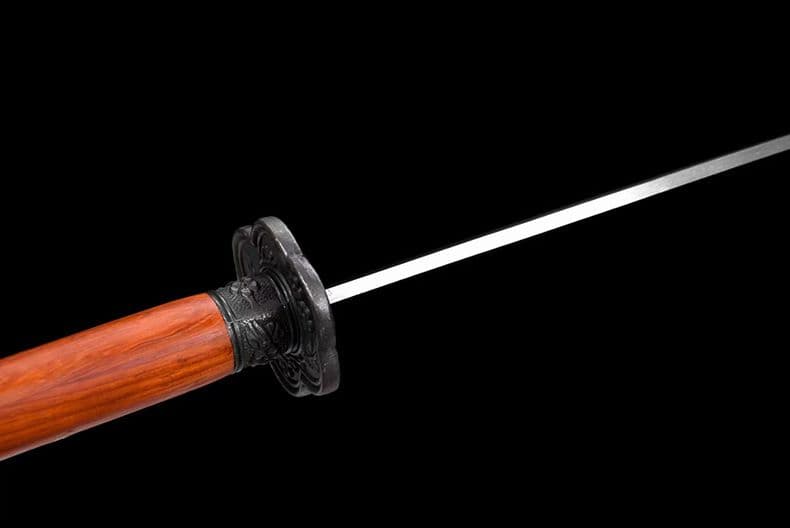 オレンジの曲刀 繍春刀 牛尾刀 苗刀 手鍛造打 古兵器 武具 刀装具 両手刀