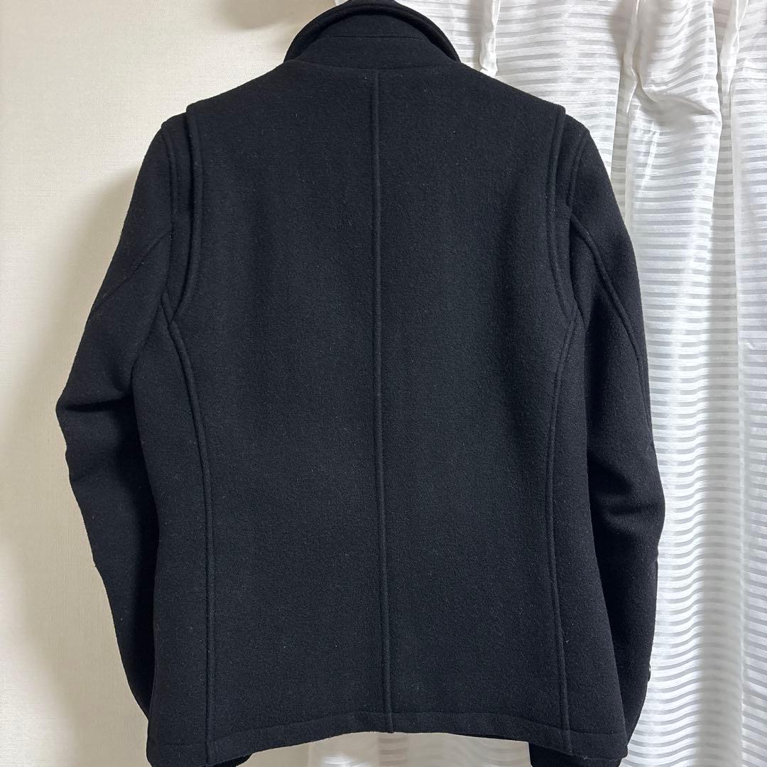 VANSON 刺繍 メルトン ウールコート 黒 S