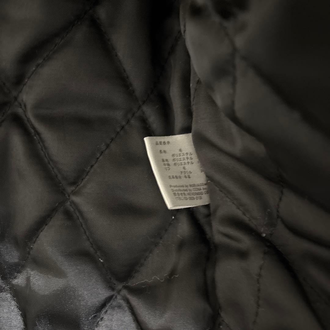 VANSON 刺繍 メルトン ウールコート 黒 S