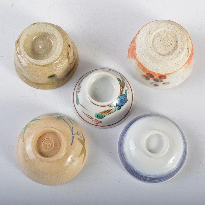 五名工　盃　永楽五名工　盃　永楽善五郎　上出長右衛門など　共箱　D　R4577