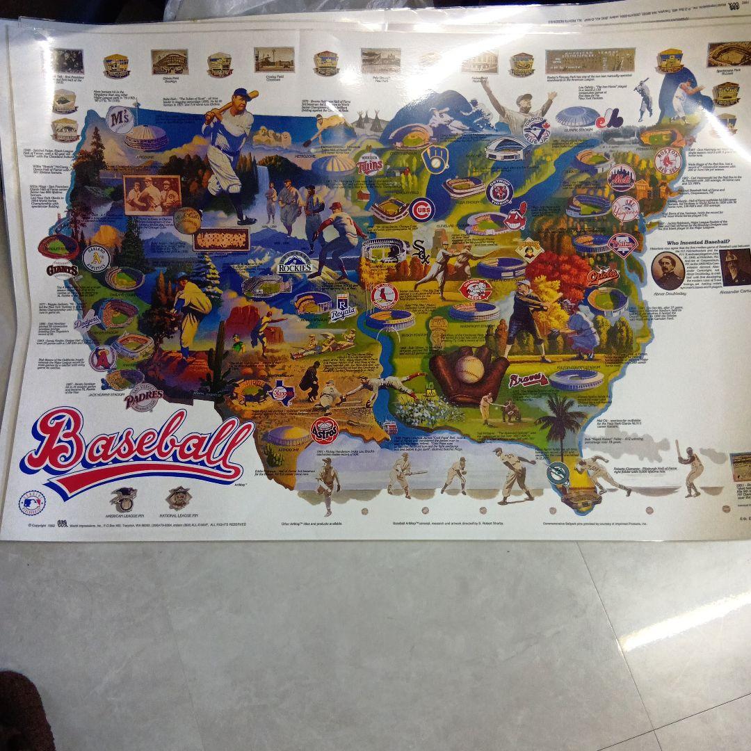 (174)Baseball Map Poster 1992年