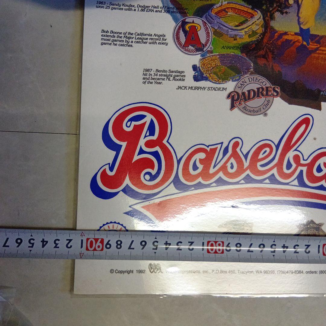 (174)Baseball Map Poster 1992年