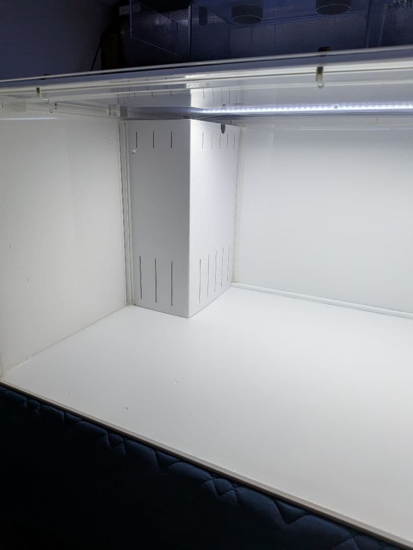 アクリル水槽 1200-600-410 ぷぅ工房 上部フィルター付き 濾過槽付き