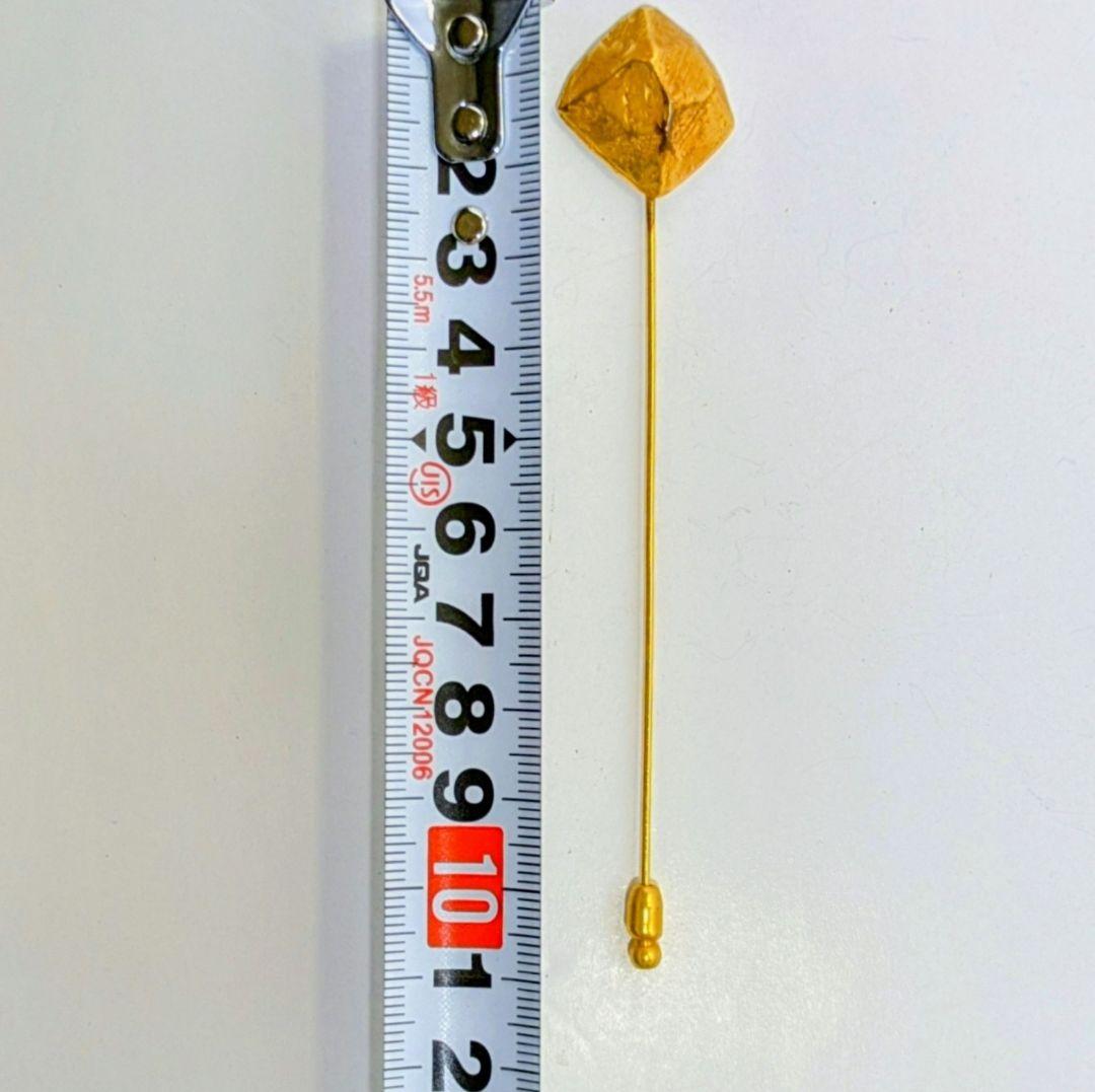 【希少】HERMÈS エルメス　岩石モチーフ　ゴールドピンブローチ