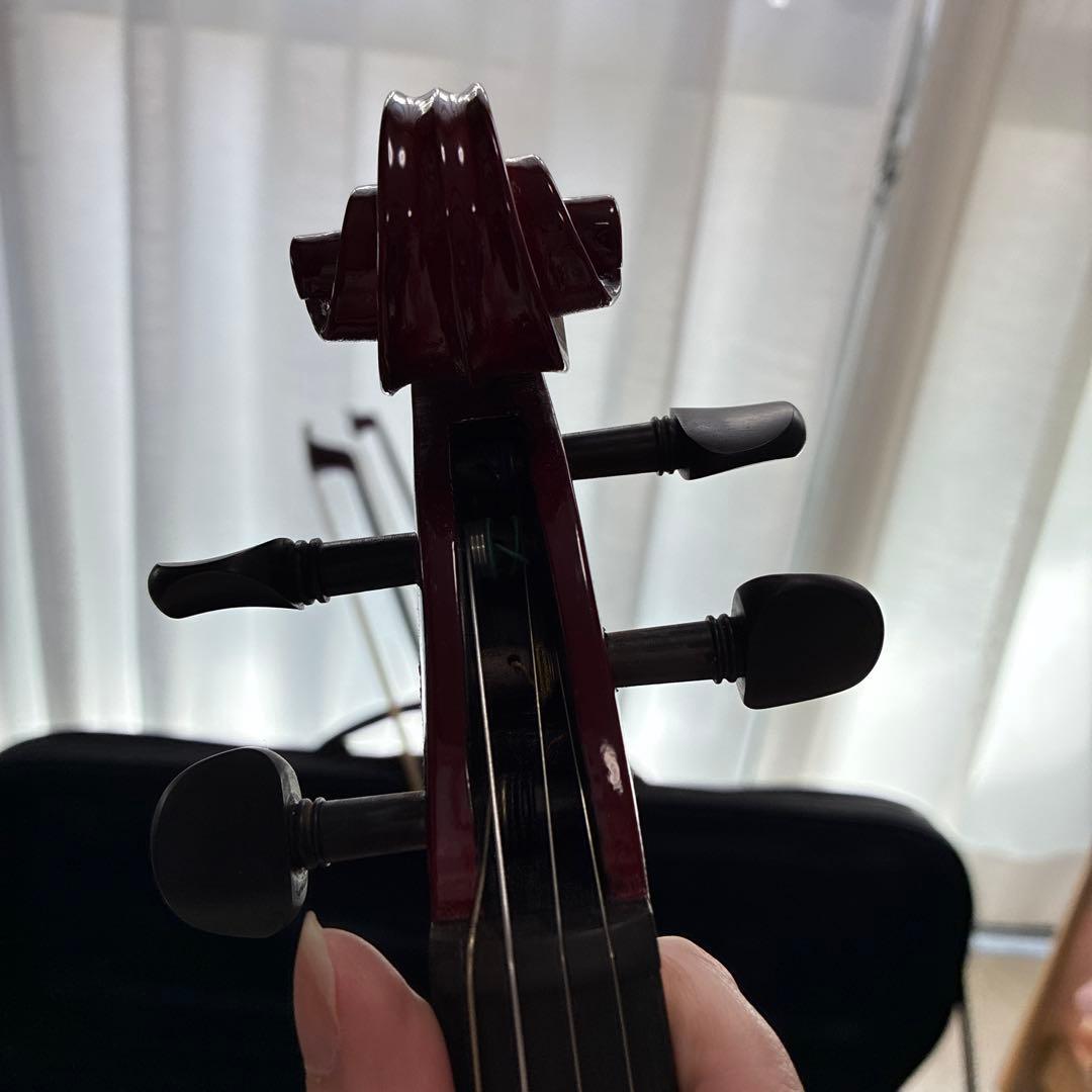エレクトリックバイオリン レッド 4弦 ケース付き