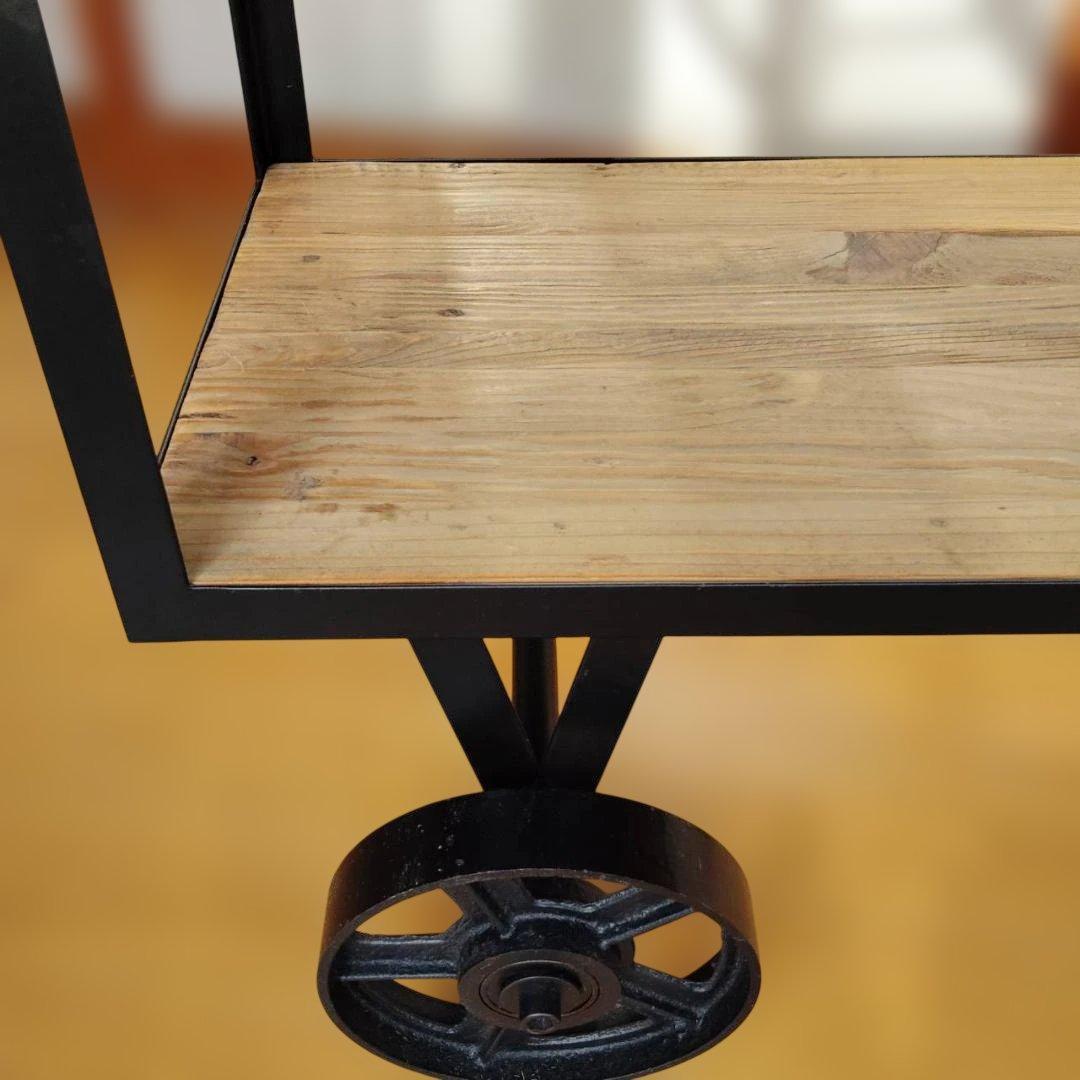 ★パイン古材×アイアンの重厚感★ アイアンラック カフェ風 棚 インダストリアル