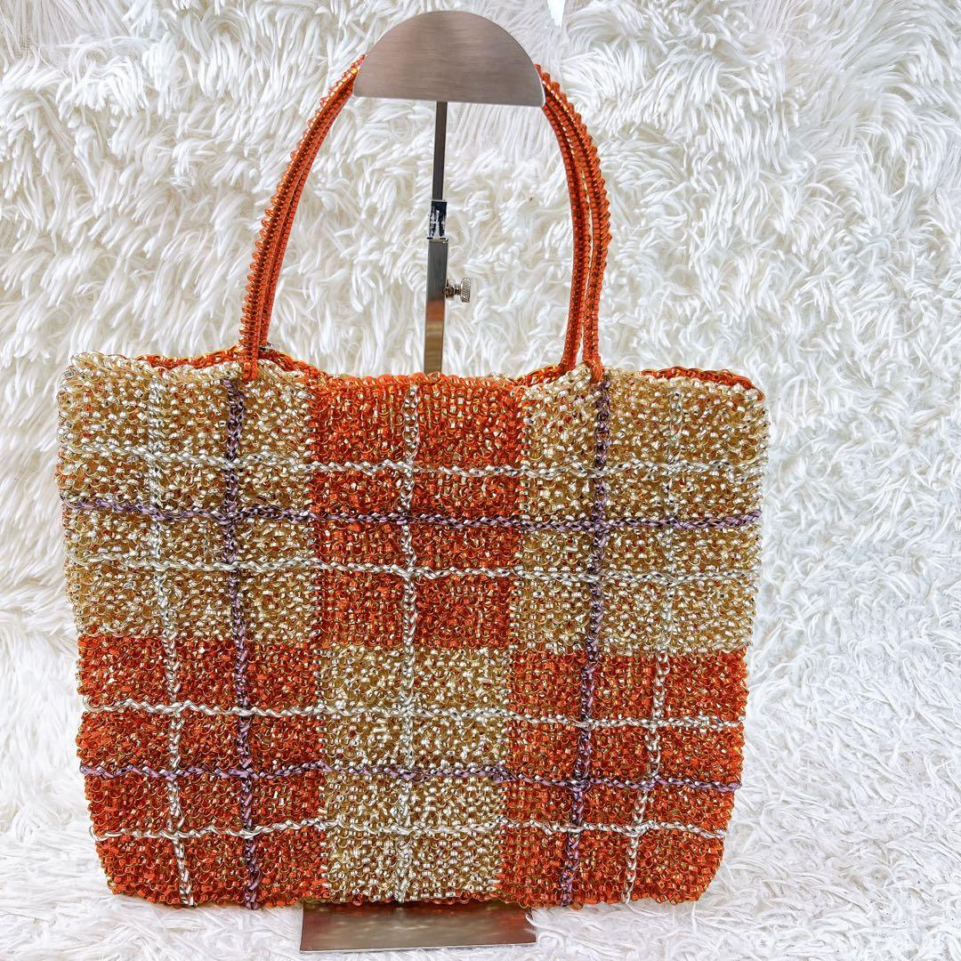 アンテプリマ✨スクエア ワイヤーバッグ タータンチェック ハンドバッグ