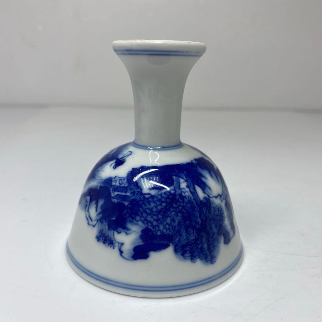 中国清時代　大清康熙年製　青花　馬上杯　タサオ　東さ7-0302☆2F