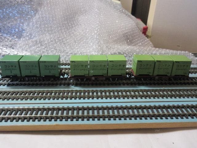 鉄道模型（HOゲージ） ミニ コンテナ列車セット （金属製・カツミ/エンドウ製）
