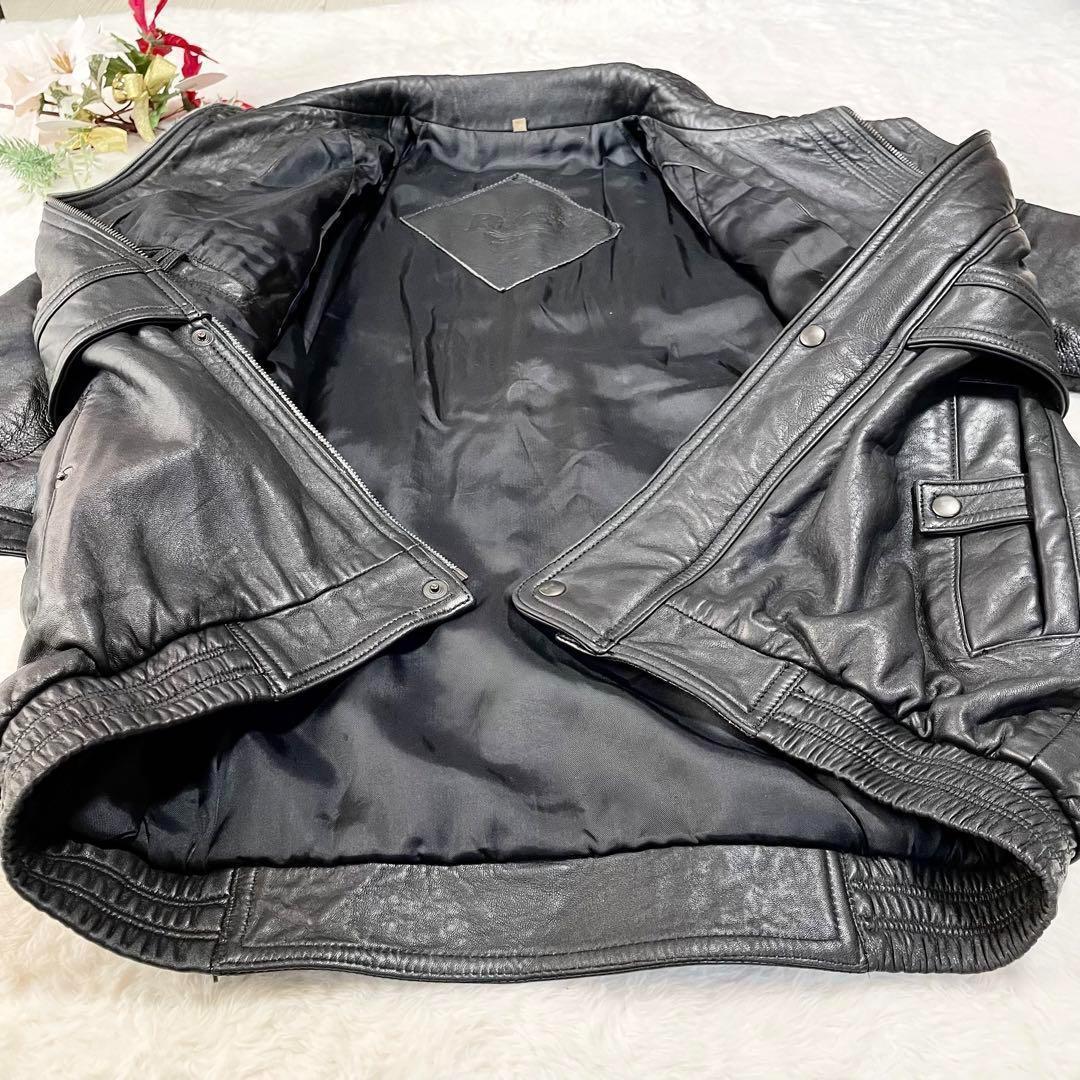 激レア vintage 90s スペイン製 大きめ 古着 羊革　JK 黒　XL