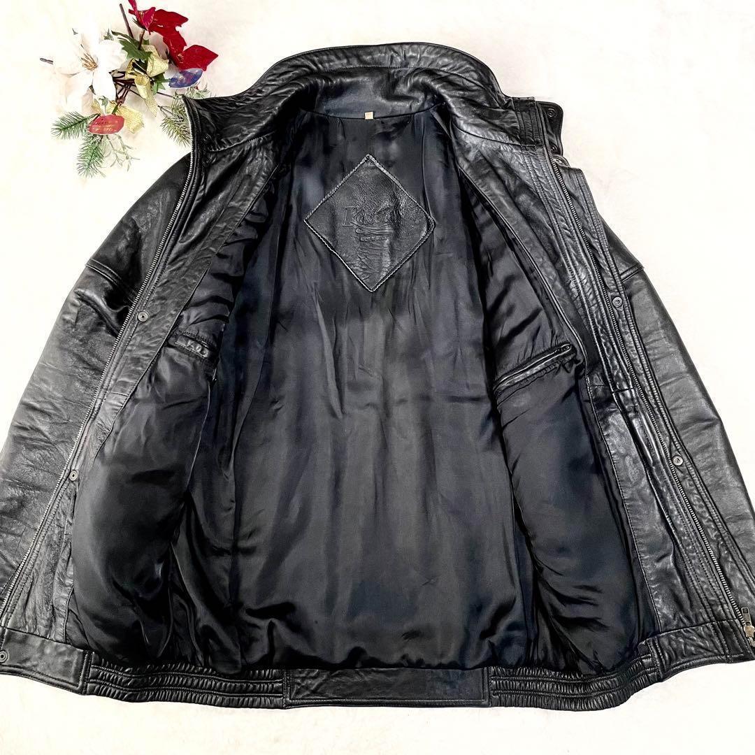 激レア vintage 90s スペイン製 大きめ 古着 羊革　JK 黒　XL