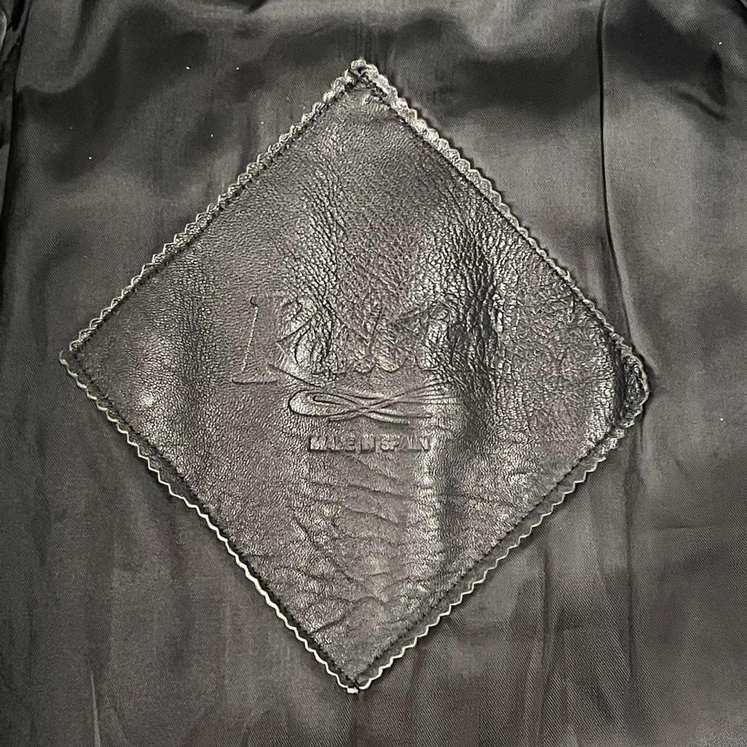 激レア vintage 90s スペイン製 大きめ 古着 羊革　JK 黒　XL