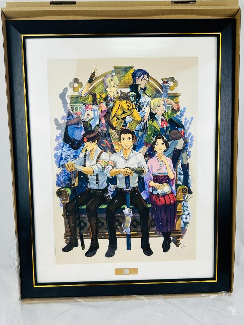 大逆転裁判 逆転裁判20周年記念 キャラファイングラフ 塗和也 額装付き