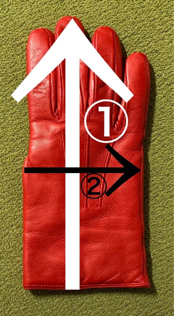 美品❗️MEROLAメローラ 本革 手袋 希少6.5 レッド イタリア製