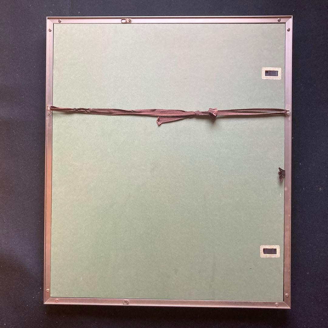 フランソワ　ミレー「バルビゾンの村」復刻版画　額約61×51版画29×22￼cm