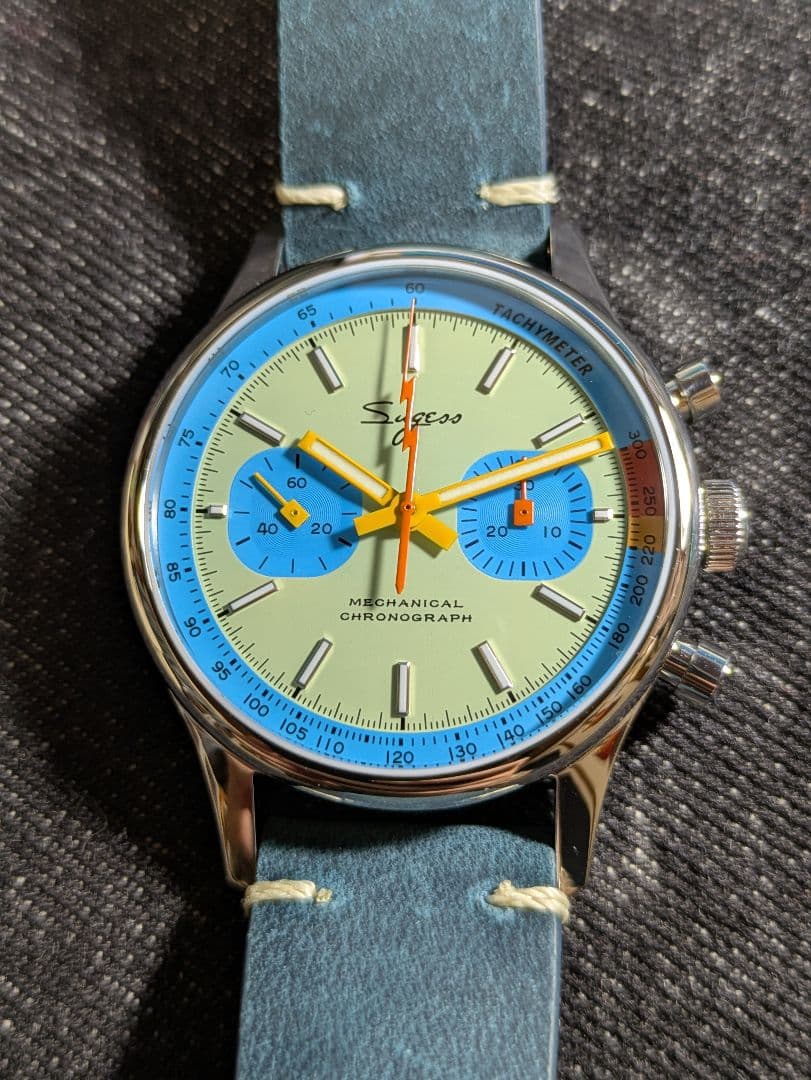 Sugess メカニカル クロノグラフ 腕時計