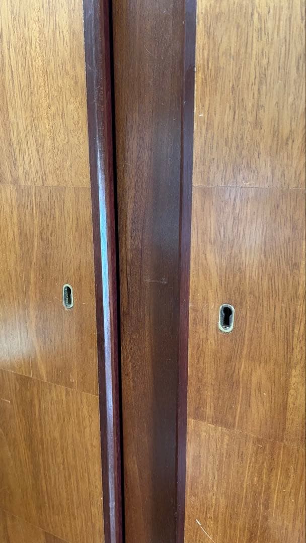 アンティーク 花象嵌 キャビネット タンス 木製