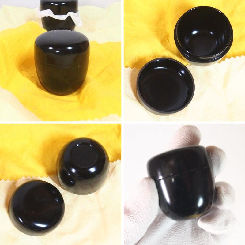 【美品】仙叟好 十二茶器 塗師:坂田峰俊 真塗 棗/薄茶器/茶入 裏千家 茶道具