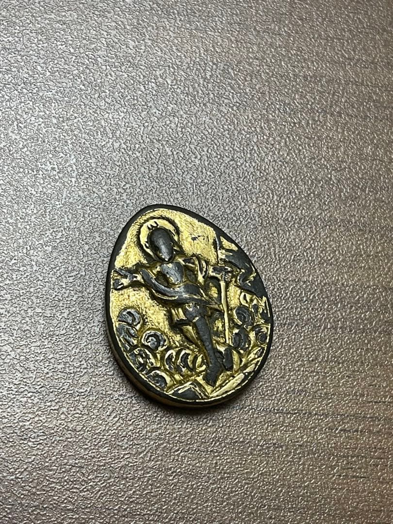 アンティーク　ゴールド　コーティング　ペンダントトップ ロザリービーツ 珍品