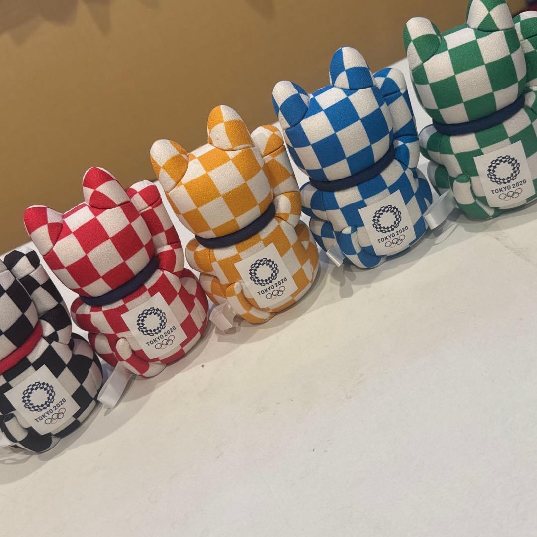 オリンピック　招き猫5色5体