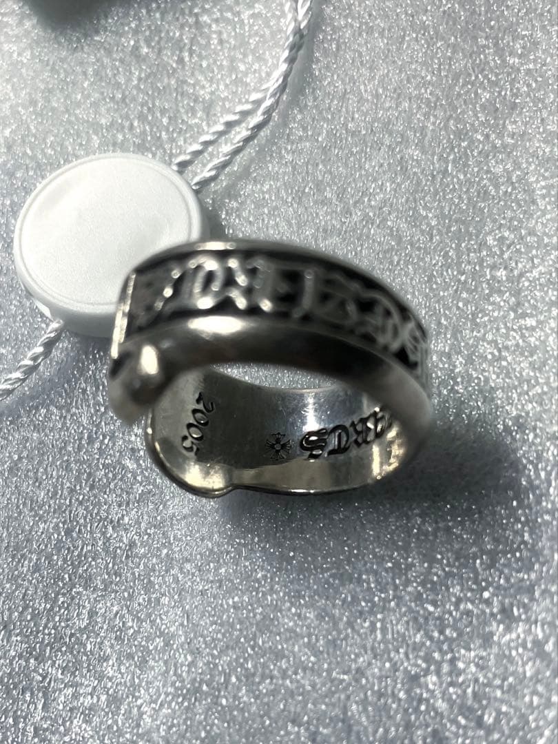 CHROME HEARTSクロムハーツ スモールスクロールラベル リングシルバー