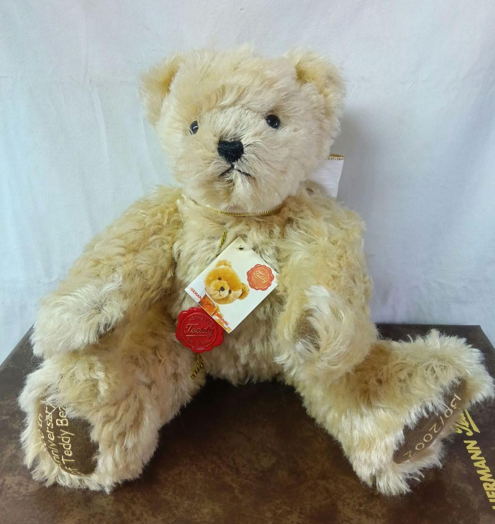 HERMANNハーマン社　100周年記念テディベア&プレート　2002年　ドイツ