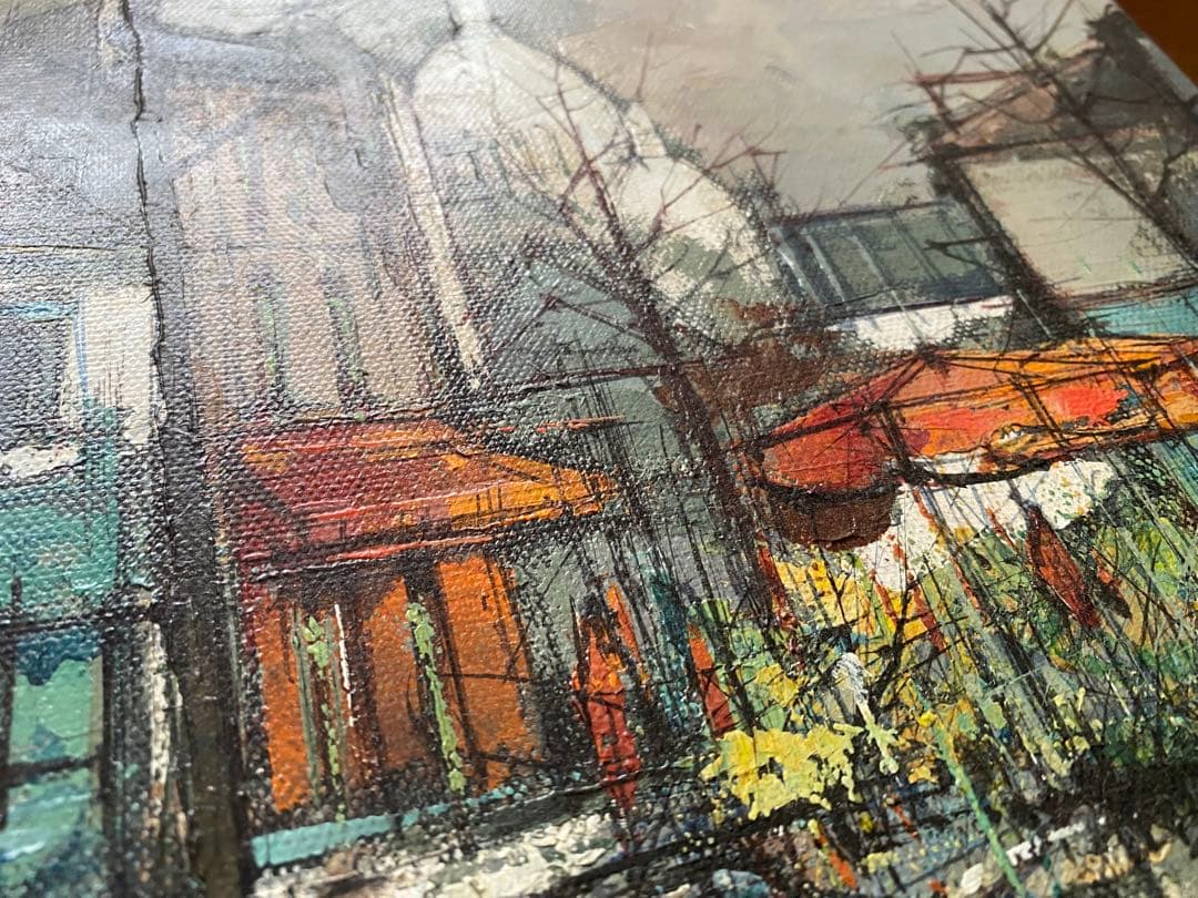 【真作】アルドー ALDO 油彩 3号 横 街角風景 #22902