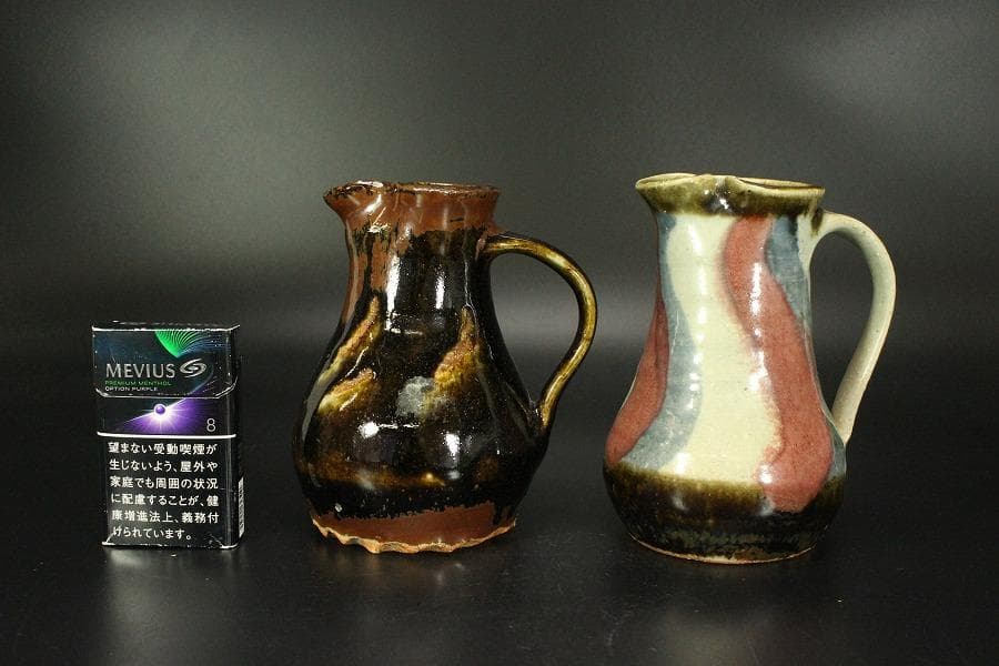 水注 手取花瓶 壱対 恒次作 木箱付(メ1268)