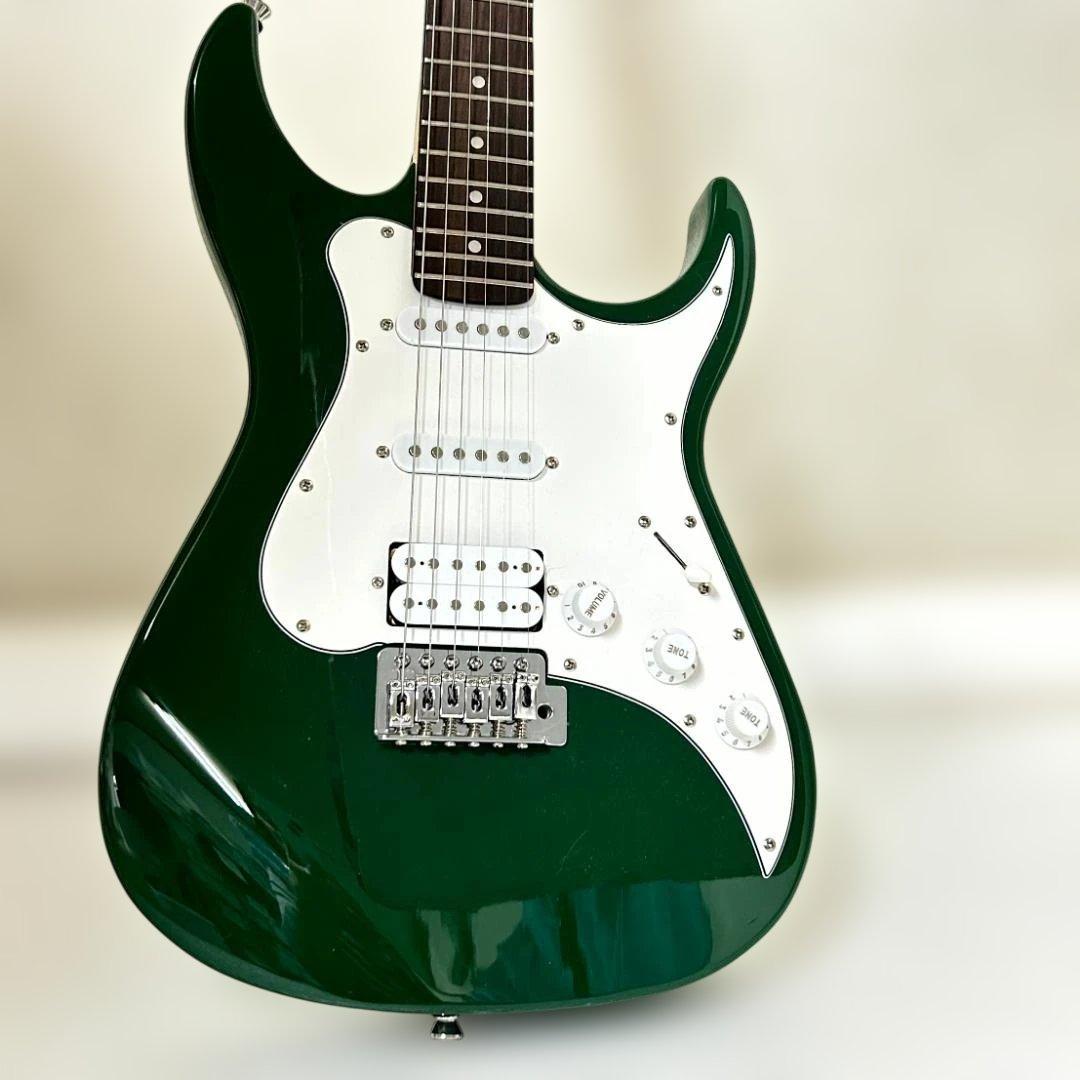 プレイテック　PlayTech　エレキギター　深緑色【ジャンク扱い】
