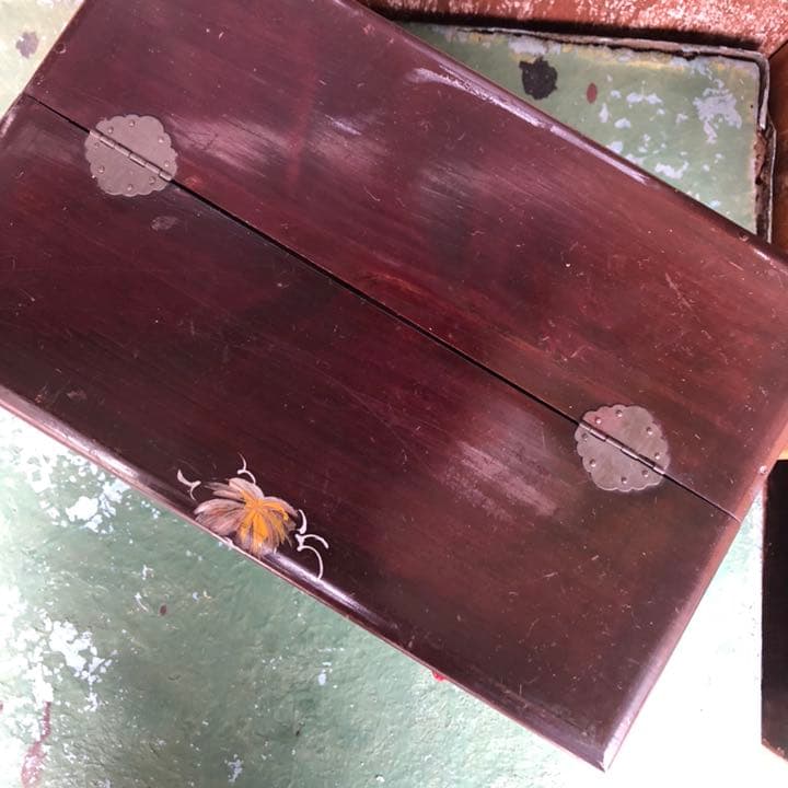 ■昭和レトロ■木製 裁縫箱 針箱 ② ◆ 当時物