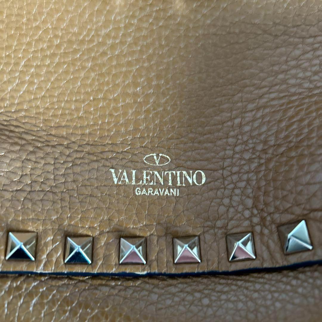 ヴァレンティノガラヴァーニ　ハンドバッグ　ロックスタッズ　ブラウン